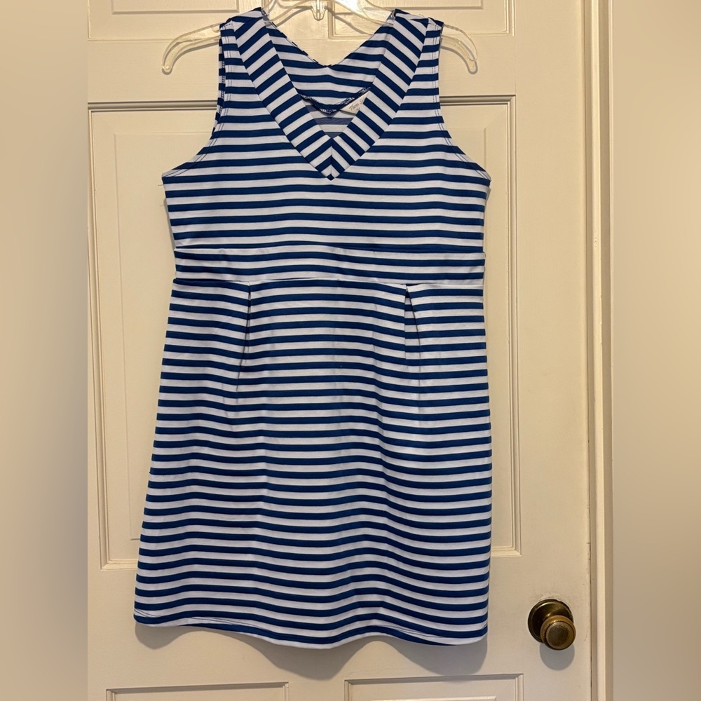 Women’s sleeveless stripe dress aline mini summer tank travel party formal beach